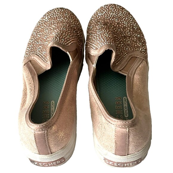 Skechers Shoes Slip On Memory Foam Air Cooled Platform Pink Rhinestones Women 5 - Picture 2 of 5